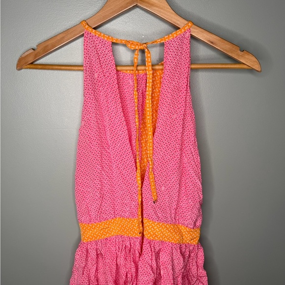 NWT Juicy Couture 100% Silk Halter Dress in Pink Plumeria/Mandarin - Picture 8 of 14